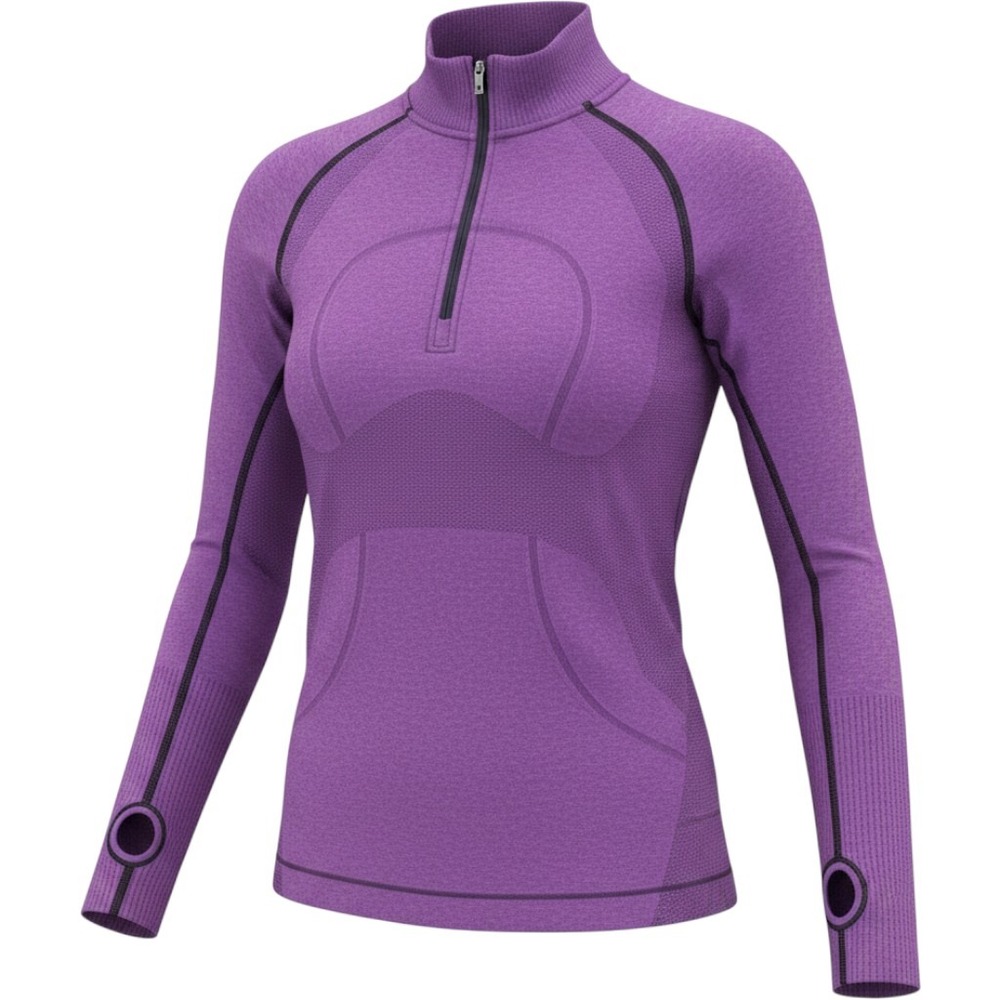 Lululemon Swiftly Tech 1/2 Zip 2.0 Pullover Thumbholes Purple Size 4 Womens